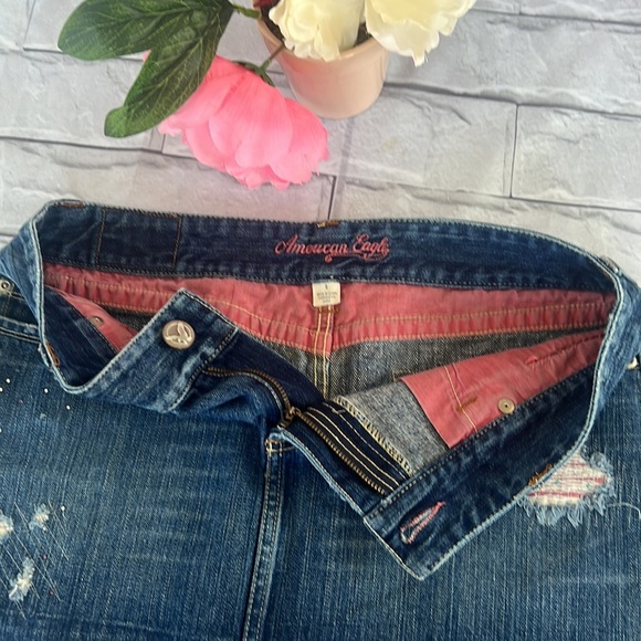 Y2K American Eagle denim diseminó skirt size 8 - Picture 3 of 8